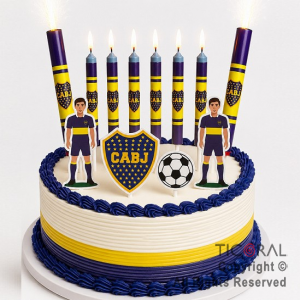 KIT DECO TORTA BOCA (12 UNIDADES)